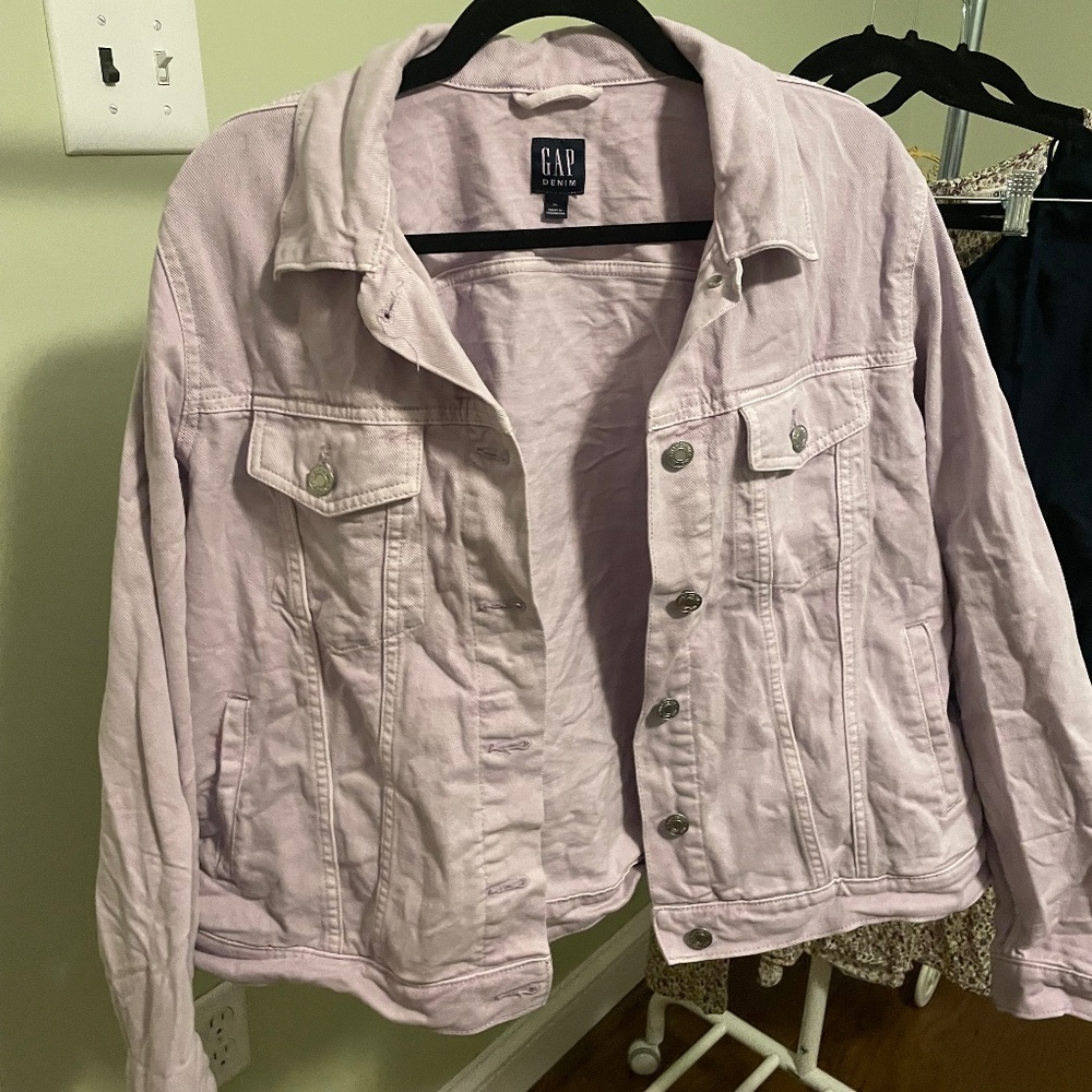 NWOT GAP pale purple denim jacket